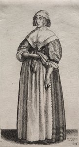 Gli abiti delle donne inglesi, dalla nobiltà alle contadine di questi tempi: La donna con i guanti da Wenceslaus Hollar