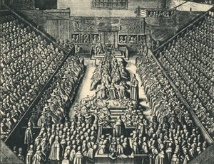 Il processo del conte di Strafford nella Westminster Hall (1641, 1947) da Wenceslaus Hollar