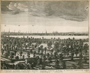 La prospettiva di Londra e Westminster presa da Lambeth da Wenceslaus Hollar