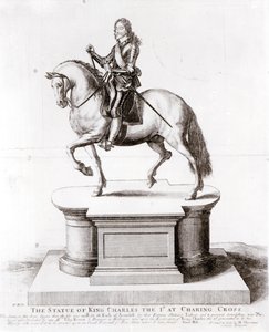 La statua di Re Carlo I a Charing Cross da Wenceslaus Hollar