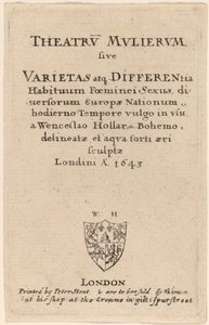 Theatrum mulierum: pagina del titolo da Wenceslaus Hollar