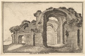 Rovine delle Terme di Diocleziano, 1651 da Wenceslaus Hollar