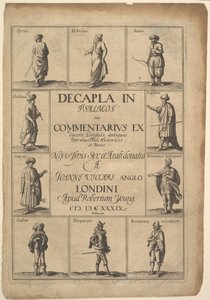 Pagina del titolo: Decapla in Psalmos, 1639 da Wenceslaus Hollar