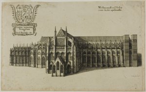 Vista dalla chiesa di Westminster Nord da Wenceslaus Hollar