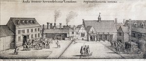 Veduta di Arundel House, Strand, Londra, inciso da Adam Bierling, 1646 da Wenceslaus Hollar