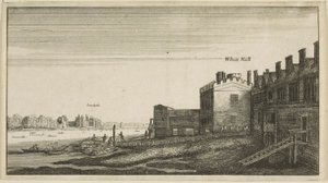 Veduta del Lambeth Palace dal fiume a Whitehall Stairs da Wenceslaus Hollar