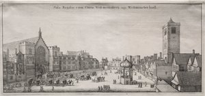 Veduta di Londra: New Palace Yard con Westminster Hall e la Clock House