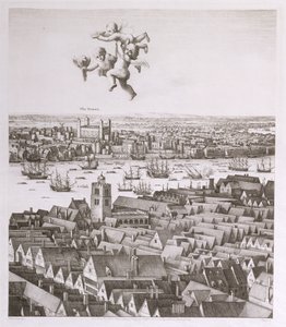 Veduta di Londra, pubblicata nel 1647 (facsimile) (dettaglio) da Wenceslaus Hollar