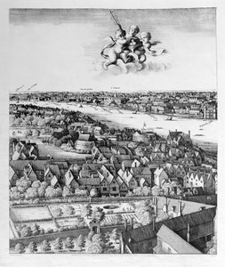 Vista di Londra, pubblicata nel 1647 (facsimile) (dettaglio) da Wenceslaus Hollar
