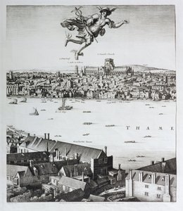 Veduta di Londra, pubblicata nel 1647 (copia facsimile) (dettaglio) da Wenceslaus Hollar