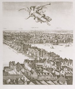 Veduta di Londra, pubblicata nel 1647 (copia facsimile) (dettaglio) da Wenceslaus Hollar