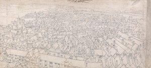 Veduta della parte est di Southwark, guardando verso Greenwich da Wenceslaus Hollar