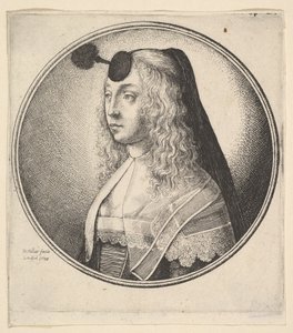 Donna con houpette sulla fronte girata a sinistra, 1643
