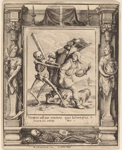 Venditore ambulante da Wenceslaus Hollar after Hans Holbein the Younger after Abraham van Diepenbeeck