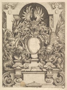 Progetto per un cartiglio, Tavola da Architecttura di Dietterlin da Wendel Dietterlin the Elder