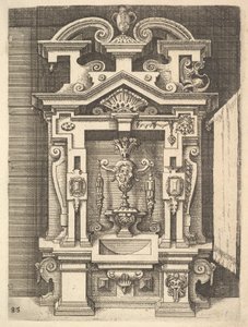 Progetto per un lavabo, Tavola 85 da Architectura di Dietterlin, 1598 da Wendel Dietterlin the Elder