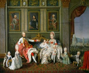 Leopoldo I, Granduca di Toscana con sua moglie Maria Luisa e i loro figli