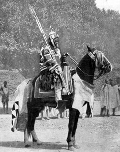 Guardia del corpo reale in antica armatura, Nigeria settentrionale