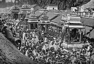 Processione religiosa indù, Madras, 1902