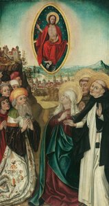 Visione di San Domenico di Cristo con le tre lance da Wiener Maler (Umkreis Meister des Schottenaltars)