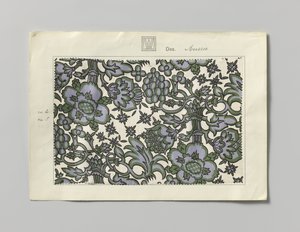 Campione di seta stampata, disegno Aussee da Wiener Werkstätte