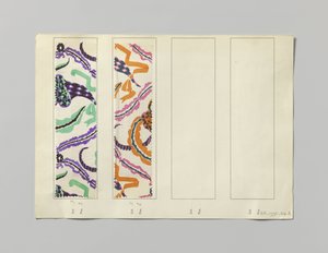 Campione di seta stampata, disegno Blumenhorn