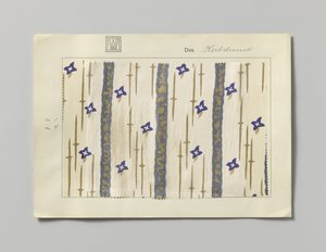 Campione di seta stampata, disegno Herbstwind