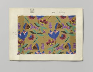 Campione di seta stampata, disegno Iselberg da Wiener Werkstätte