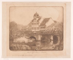 Alla Kali Besar a Batavia da Wijnand Otto Jan Nieuwenkamp (signed by artist)
