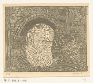 Ponte a Mechelen da Wijnand Otto Jan Nieuwenkamp (signed by artist)