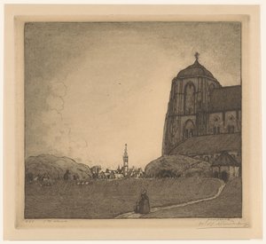Veduta di Veere da Wijnand Otto Jan Nieuwenkamp (signed by artist)