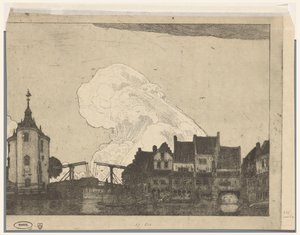 Porto a Enkhuizen da Wijnand Otto Jan Nieuwenkamp (signed by artist)