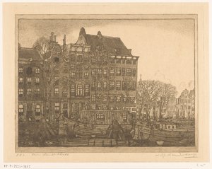 Case sul Prins Hendrikkade ad Amsterdam da Wijnand Otto Jan Nieuwenkamp (signed by artist)