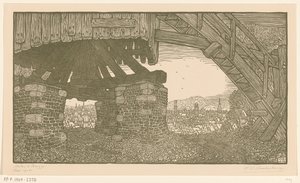 Parte inferiore di un mulino a vento a Bruges da Wijnand Otto Jan Nieuwenkamp (signed by artist)