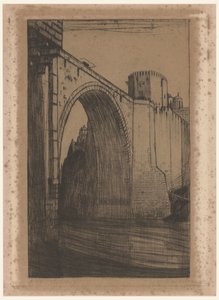 Ponte di Alcántara sul Tago a Toledo da Wijnand Otto Jan Nieuwenkamp (signed by artist)