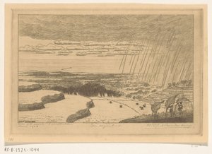 Pioggia sopra le risaie a Gitgit a Bali da Wijnand Otto Jan Nieuwenkamp (signed by artist)
