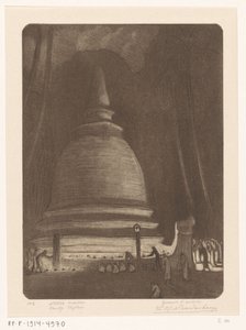 Stupa a Kandy in Sri Lanka di notte