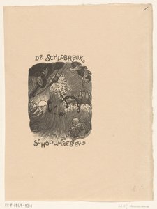 Progetto di una pagina del titolo per: De Schoolmeester, De schipbreuk da Wijnand Otto Jan Nieuwenkamp