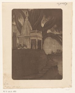 Tempio a Benares di sera
