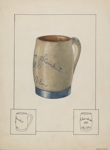 Boccale di birra in terracotta, c. 1938