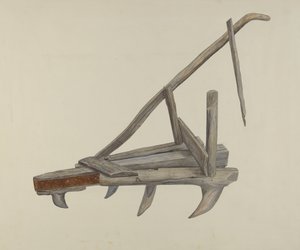 Erpice o Coltivatore in Legno, c. 1937 da Wilbur M Rice