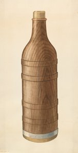 Bottiglia di vino in legno