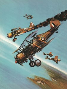 Aerei famosi e loro piloti: Il Gloster Gladiator -- Il Capo Squadriglia Pattle da Wilf (20th century) Hardy