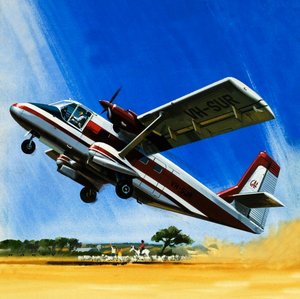 Aereo bimotore Nomad a decollo corto da Wilf (20th century) Hardy