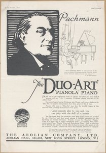Pianole della Aeolian Company, 1924 da Wilfred Fryer