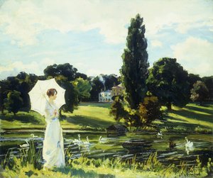 Lynne Fontanne sul Tamigi da Wilfred Gabriel de Glehn