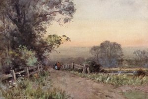 Quando la sera è tranquilla (litografia a colori)