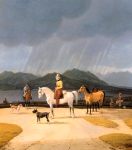 Cavalieri sul lago Tegern, Germania