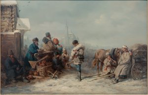 Fiera a Jelna nel governatorato di Smolensk da Wilhelm Amandus Beer