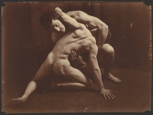 Lottatori, c.1885-1905 da Wilhelm Baron von Gloeden